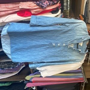 Cheap because I am too lazy to put much effort in. JCrew denim dress size 4